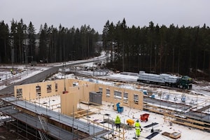 Setra первой в Швеции внедрила влагозащиту многослойных клееных деревянных конструкций  