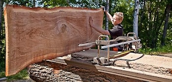 Раскрой дуба с помощью Big Mill System  